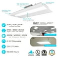 thumbnail image 2 of 2x4 Center Basket LED Troffer 30/40/50W 3 Color Selectable, Dimmable, 3750/5000/6250 Lumens Damp Rated 4-Pack, 2 of 7