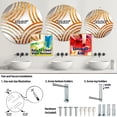 thumbnail image 4 of Designart "Desert Mirage Spiral in Gold and Orange II" Abstract Spirals Baptist Fan Round Wall Mirror - Abstract Oval Printed Decorative Mirror - Multiple Color Options, 4 of 5
