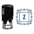 thumbnail image 1 of Printtoo Square Swirl Border Z Alphabet Monogram Initial Self Inking R-40 Office Stationary Rubber Stamp, 1 of 3