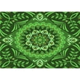 thumbnail image 1 of Ahgly Company Machine Washable Indoor Rectangle Transitional Deep Emerald Green Area Rugs, 5' x 8', 1 of 1