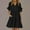 c01Black, variant on Arnsht Womens Long Sleeve Dress Spring Summer Trendy Casual V Neck Tiered Western Dress Flowy Loose Shift Mini Dress Black L