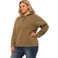 thumbnail image 4 of Sudadera con capucha Agnes Orinda talla grande marrón 1X, 4 of 7