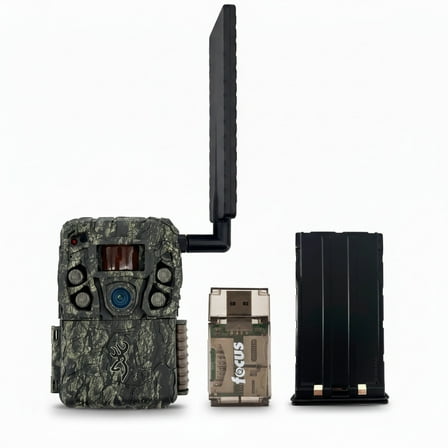 Browning Trail Camera - Defender Wireless Vision Pro HD AI 46MP Bundle with Rechargeable Battery Pack and Card Reader (3 Items)