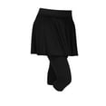 thumbnail image 7 of Women's Skirted Capri Leggings Athletic High Waist Stretch Tennis Skirt with Leggings Golf Pickleball Clothes (M, Black), 7 of 7
