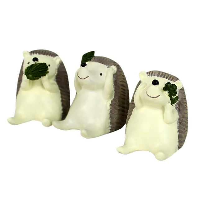 3 Piezas Micro Decoraciones De Paisaje Mini Resina Jardín Animal Diy kusrkot Micro Paisaje