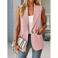 thumbnail image 4 of Women'S Summer Sleeveless Vest Tops Fashion Casual Work Office with Pockets Pink XXXL, 4 of 7