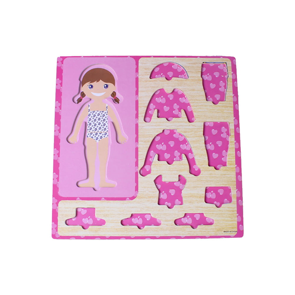 12212 Kids Children Peg DressUp Boy Jigsaw Puzzle Toy Baby Developmental Wooden 