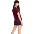 thumbnail image 2 of Hanes Womens Nano-T V-Neck T-Shirt, M, Maroon, 2 of 3