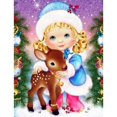 thumbnail image 1 of Girl and young deer - DIY Diamond Painting, 1 of 6