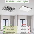 thumbnail image 5 of Black White Plaid Magnetic Fluorescent Light Covers for Ceiling Lights 2x4 Feet, Farmhouse Modern Art Checkered Office Classroom Kitchen Drop Ceiling Light Covers Lighting Filters Shade Panel 3 Packs, 5 of 9