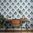 thumbnail image 3 of S4Sassy Dahlia Floral Wallpaper - Asian Style Wall Covering, 25" X 360" Self-Adhesive Vinyl Walls Paper, Decorative Wallwrap, Easy Diy Walls Covering For Bedroom, Living Room, Living Spaces - Blue, 3 of 9