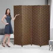 4-Panel Room Dividers and Folding Privacy Screens Partition Walls for Bedroom Folding Wooden Screen Divider Portable Freestanding Privacy Partition Space Separater, Stack