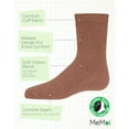 thumbnail image 3 of MeMoi Kids Unisex Ribbed Cotton Rich Crew Socks, 4, Toasted Almond, 3 of 12