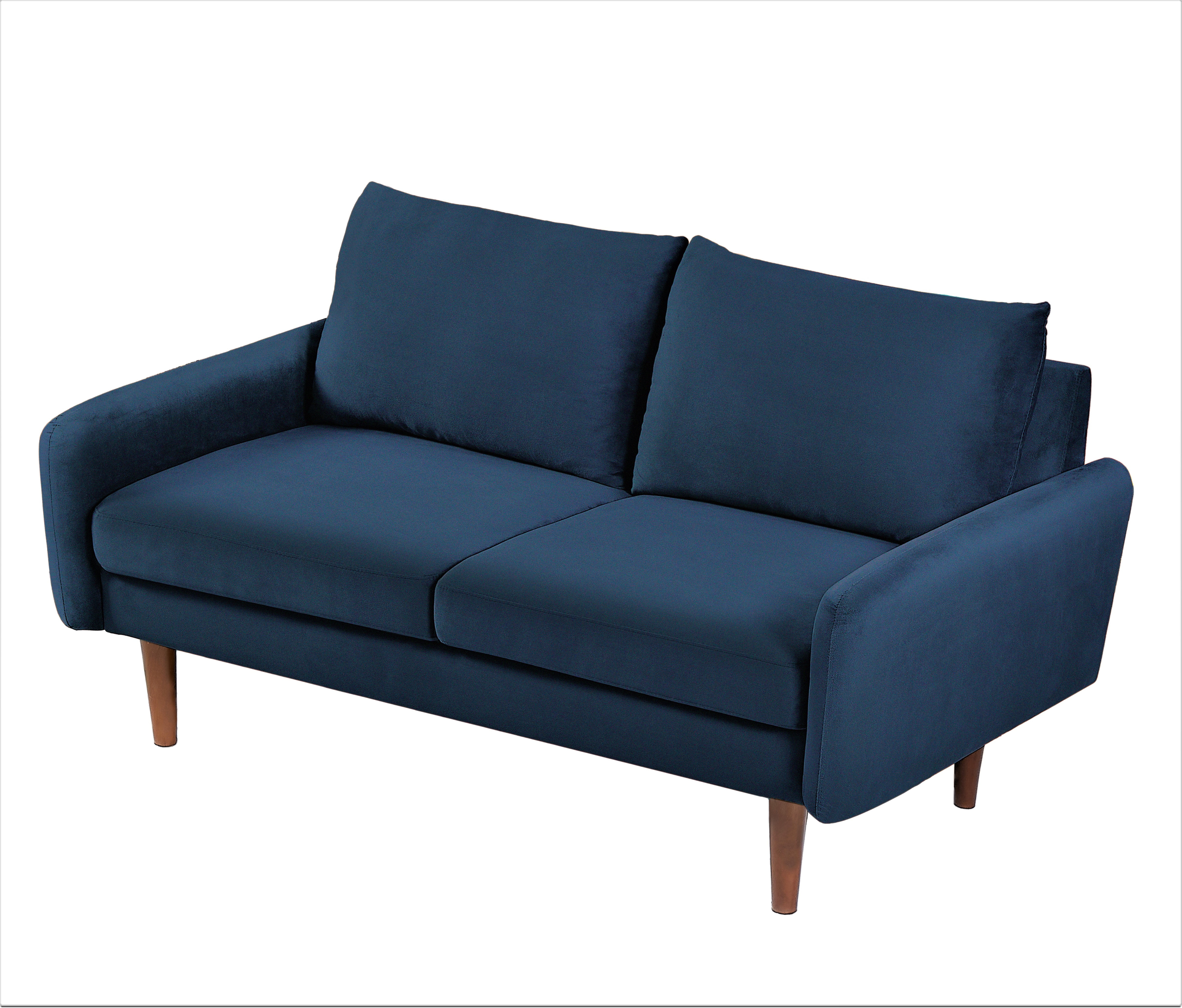 Uspridefurniture Maryellen 58''W Velvet Loveseat, Dark Blue