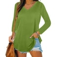 thumbnail image 2 of Vedolay Women's Tops Tunic Blouse for Women Long Sleeve Tops Green,XL, 2 of 3
