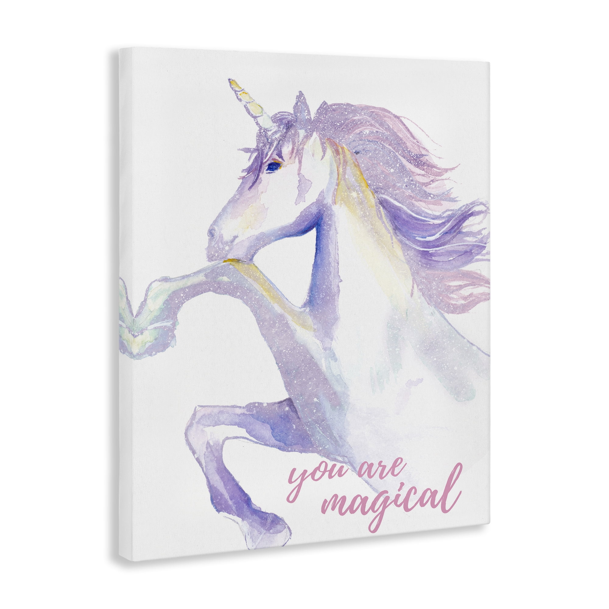 Stupell Industries You Are Magical Unicorn Fairy Tales & Fantasy Painting Gallery Wrapped Canvas Art Print Wall Art, 16 x 20