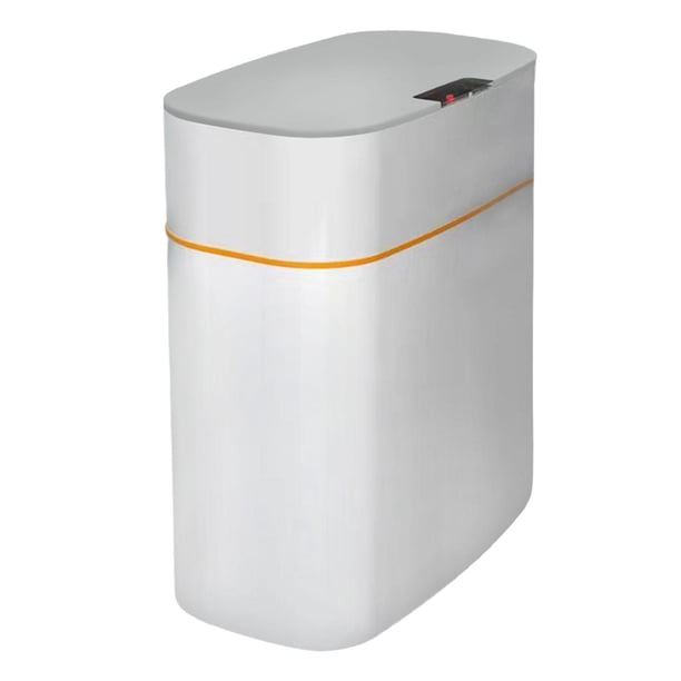 Cubo de basura eléctrico automático sin contacto para autocaravana, estudio o sala de estar, color gris batería gris