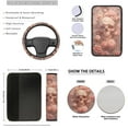 thumbnail image 2 of Tutolipy 16 Pcs Car Interior Accessories Sets, Skull Flower Print Car Front Back Seat Cover with Steering Wheel Cover Armrest Cover Seat Belt Pads Gear Shift Cover Handbrake Cover Car Headrest Cover, 2 of 3