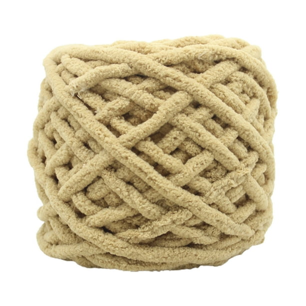 Hilo acrílico grueso tejido a mano | Hilo de punto teñido DIY de 5 mm con segmentos | Suave, Fuerte, Lustroso | 325 m de longitud | 1 bola de 100g | Fabricación de bufandas, suéteres, muñecas