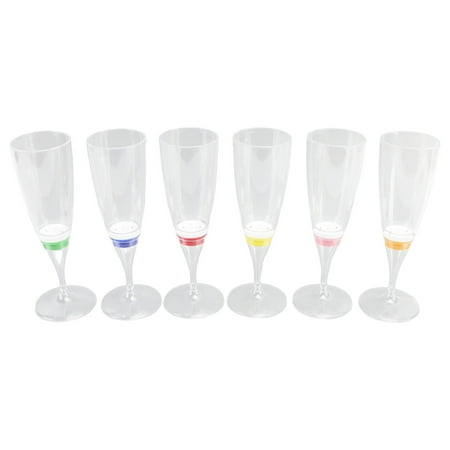 

LED Luminous Cocktail Glass PS Luminous Champagne Glass 6 PCS For Nightclub