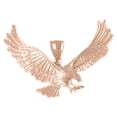 thumbnail image 1 of 14K Rose Gold Eagle Pendant - 46 mm, 1 of 3