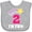 AC-Heather Grey, variant on Inktastic 2nd Birthday 2 Year Old Girls Rainbow Star Girls Baby Bib