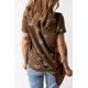 thumbnail image 1 of ABPHQTO Camiseta de mujer con cuello redondo y estampado de diente de león marrón, 1 of 5