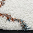 thumbnail image 3 of SAFAVIEH Berber Alastar Abstract Polyester Shag Area Rug, Ivory/Multi, 7' x 7' Round, 3 of 8