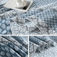 thumbnail image 4 of SahSahCasa King Size Quilt Set - 100% Cotton Farmhouse Floral King Quilt Set, Lightweight Quilted Bedspread Reversible Comforter, Blue Grey Quilt Bedding Set All Season, 3 Pieces, 4 of 7