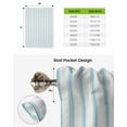 thumbnail image 6 of Bluish Green Stripes Tie Up Curtains for Kitchen Bathroom Bedroom Windows 63 Inch Length, Geometric Vertical Linens Modern Minimalism Balloon Drape Curtains Shade Rod Pocket Curtain Panel, 52"x45", 6 of 7