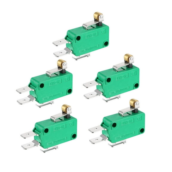 5PCS 16A 125/250VAC Short Roller Lever Type Micro Limit Switches