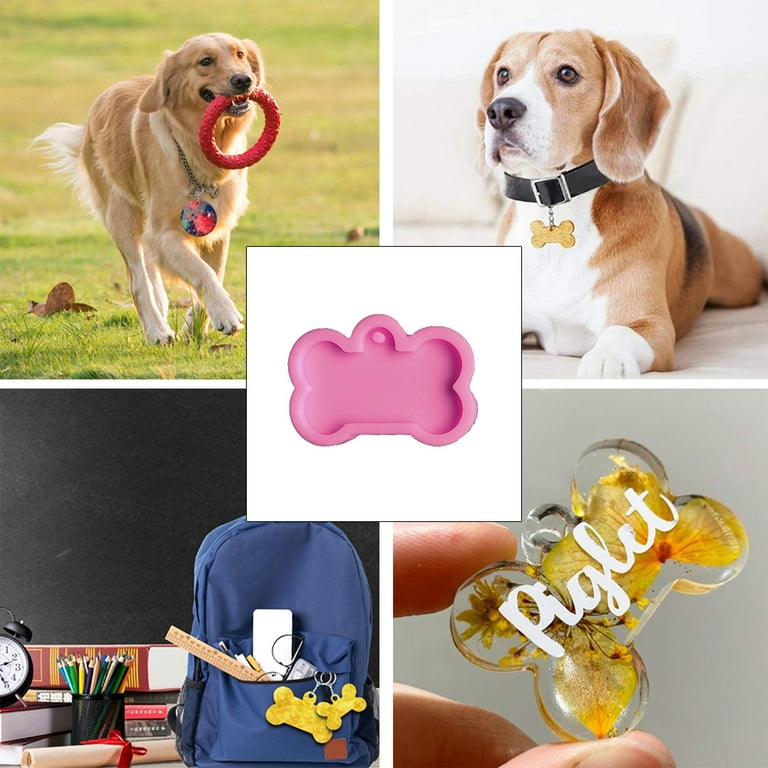 TINYSOME DIY Crafts Jewelry Necklace Resin Mold Dog Bones Keychain UV Epoxy  Casting Mold 