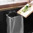 thumbnail image 7 of No-Drill Kitchen Garbage Bag Holder with Adhesive Hooks, Wall-Mounted Plastic Bag Storage Rack for Cabinet Door, Includes Disposable Bags C#372 A, 7 of 7