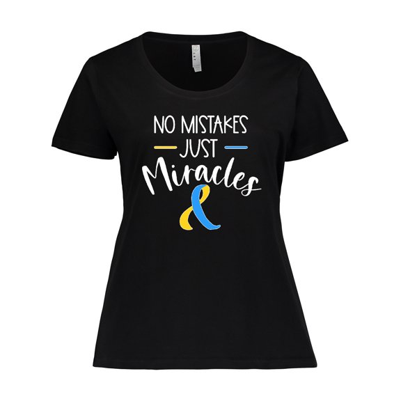 Inktastic No Mistakes, Just Miracles Down Syndrome Awareness Women's Plus Size T-Shirt