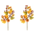 thumbnail image 2 of Admired By Nature Realistic Faux 20 inch Pumpkin Berry Spray Fall décor, Set of 2, Gold/Green, 2 of 4