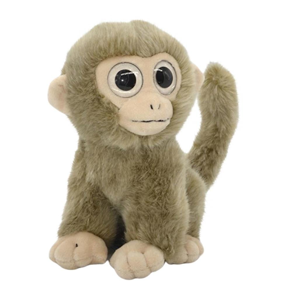gray stuffed monkey