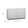 thumbnail image 6 of Teamson Home Tenley Modern 6-Drawer Wood Dresser, Push-to-Open Storage with Solid Wood Frame, 6 of 13