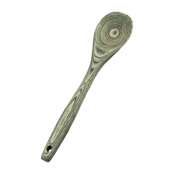 Island Bamboo Pakkawood 12-Inch Spoon, Black