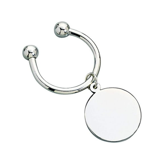 Creative Gifts International 003174 3 in. Nickel Plated Disc Key Chain