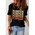 thumbnail image 4 of ABPHQTO Camiseta negra de manga corta con estampado de letras PUMPKIN SEASON para mujer, 4 of 5