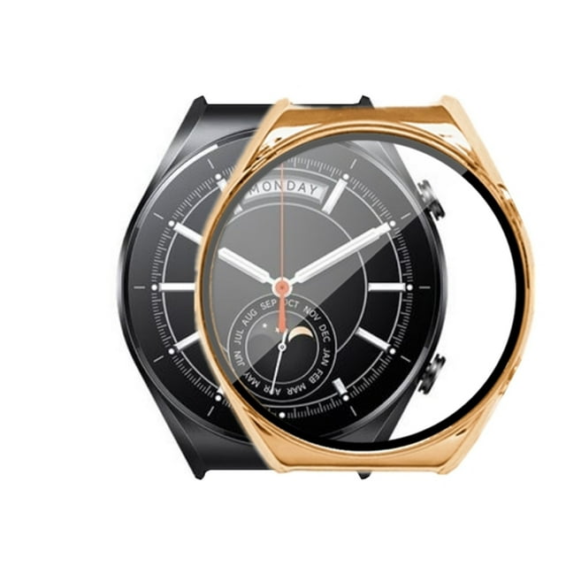 WIFKLSIIPG Suitable for Mi S1 Smart Watch PC + Tempered Film Allin One Protective Case