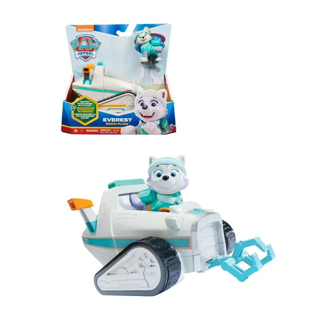 Paw Patrol Everest Snow Plow con Carro De Nieve