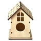 thumbnail image 3 of Casa de pájaros de madera sin terminar, jaula de pájaros hecha a mano DIY para jardín, decoración de patio, artesanías, resistente, 3 of 9