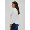 thumbnail image 2 of Blusa hombro con escarola Roman Fashion /Tallas Extras, 12258 (Blanco) blanco 40 Roman Fashion BL-MIC-12258-BLANCO, 2 of 7