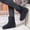 Dark Blue, variant on Women Winter Snow Boots, Windproof No Slip Casual Thermal Mid-Calf Boots Black Size 5.5