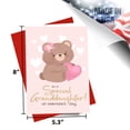 thumbnail image 3 of Valentines Day Card Granddaughter Bear Greeting Card - 5.3x8 - Made in the USA, 3 of 4
