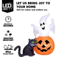 thumbnail image 4 of Joyfy 5ft Halloween Inflatable Ghost with Pumpkin and Cat,Lighted Halloween Blow Up Yard Decorations with Built-in LED Lights,Outdoor Indoor Yard Lawn Garden Party, 4 of 10