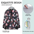 thumbnail image 5 of Pioneer Flower Floral Print Pattern Backpack for School, Cute School Bag with Adjustable Shoulder Straps and Padded Back, 15.3"x11"x7.1", 5 of 5