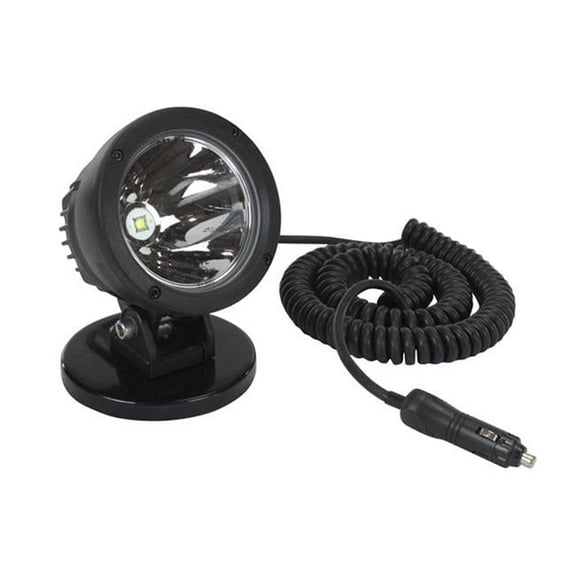 Larson Electronics  12 - 32V DC & 25 watt High Intensity LED Light with a 100 lbs Grip Magnetic Base & 16 ft. Coil Cord - 1000 ft. Spot Beam