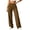 A Coffee, variant on Womens Casual High Waist Straight Leg Pants Women's Casual Solid With Pocket Elastic Waist Pants Sweatpants Black M